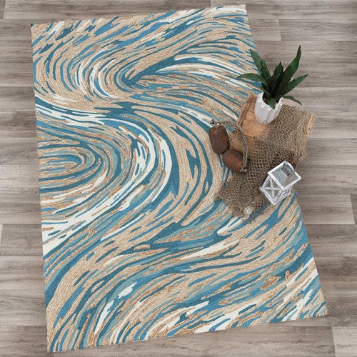 Ocean Swirl Rug - 2 x 8