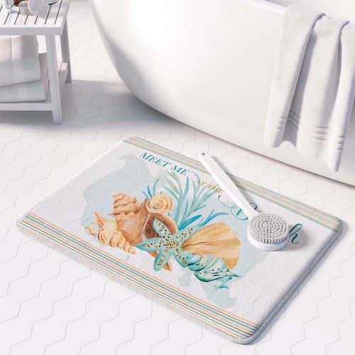 Beachside Gathering Bath Rug