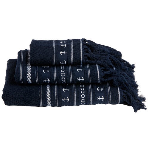 Bay Breeze Towel Set - Navy - OUT OF STOCK UNTIL 05/11/2026