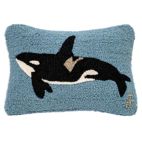 Ocean Orca Hooked Pillow