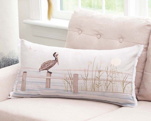 Bayshore Pelican Lumbar Pillow