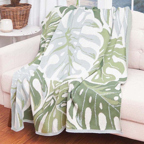 Beachy Botanica Throw