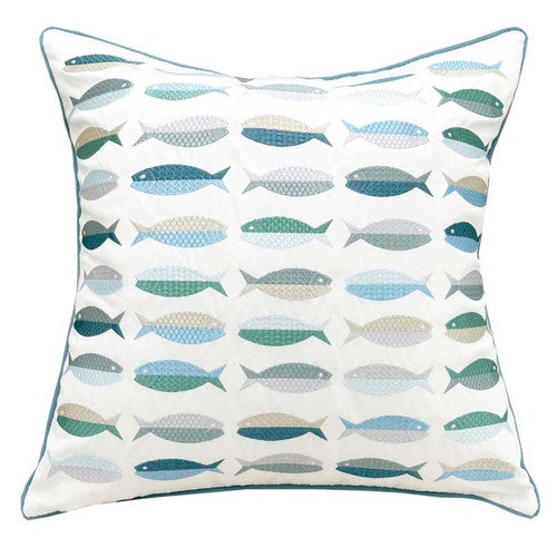 Global Fish Square Indoor/Outdoor Pillow