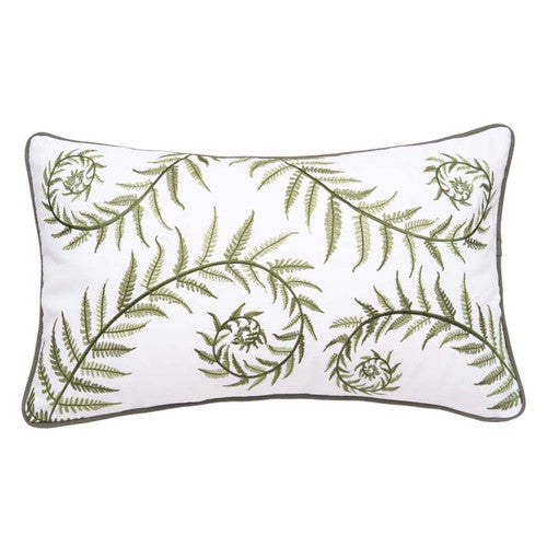 Green Fiddlehead Indoor/Outdoor Lumbar Pillow