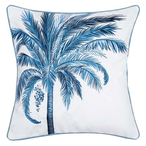Palm Beach Blues Indoor/Outdoor Pillow - Left Facing
