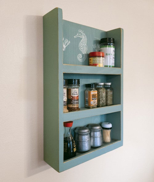 Sea Blue Spice Rack