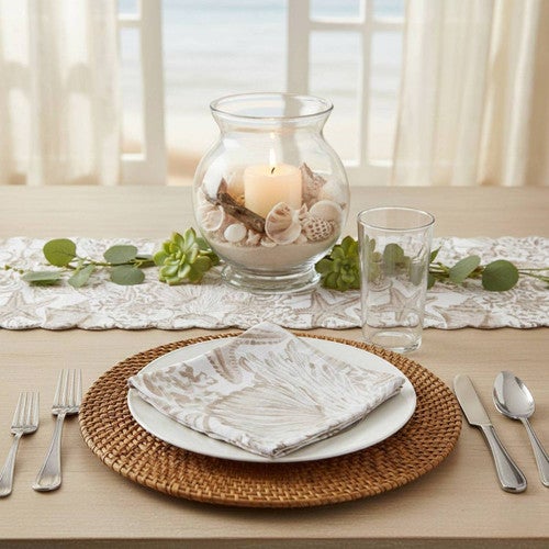 Abundant Shells Table Linens