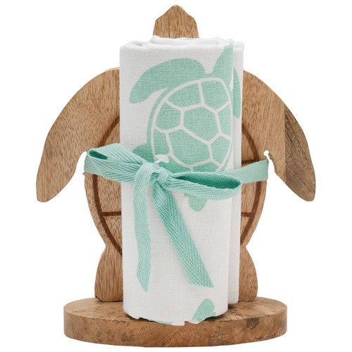 Sea Turtle Towel & Stand (2pcs) - OUT OF STOCK UNTIL 06/29/2026