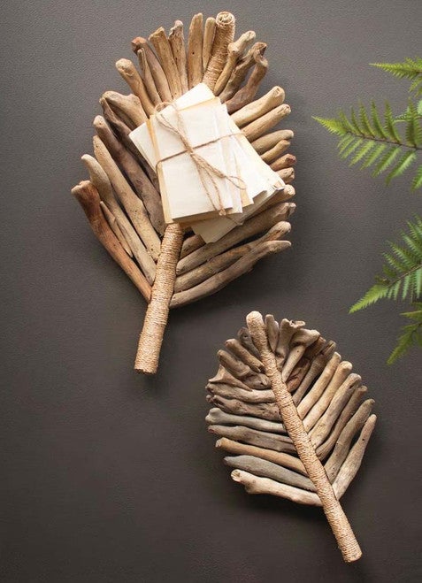 Driftwood Palm Leaves - Set of 2 - OUT OF STOCK UNTIL 04/21/2026
