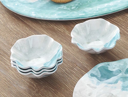 Shoreline Waves Bowls - Set of 4