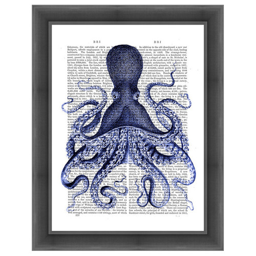 Blue Octopus 3 Framed Print