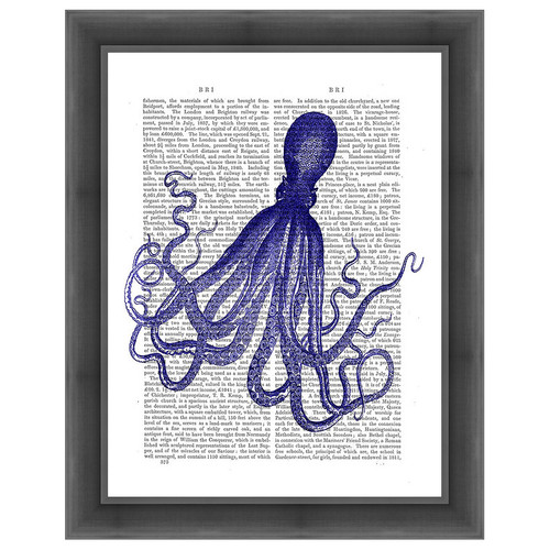 Blue Octopus 4 Framed Print