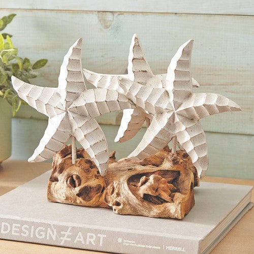 Starfish Trio Driftwood Sculpture