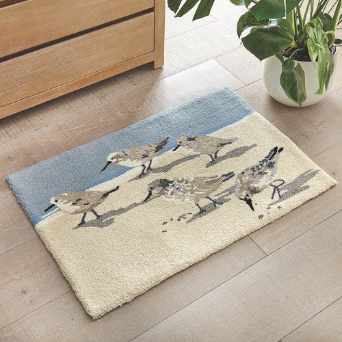 Sandpipers Coastal Hooked Accent Rug