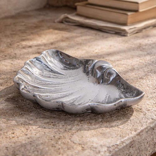Baroque Pewter Shell Trays