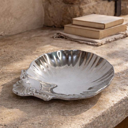 Baroque Pewter Shell Tray II