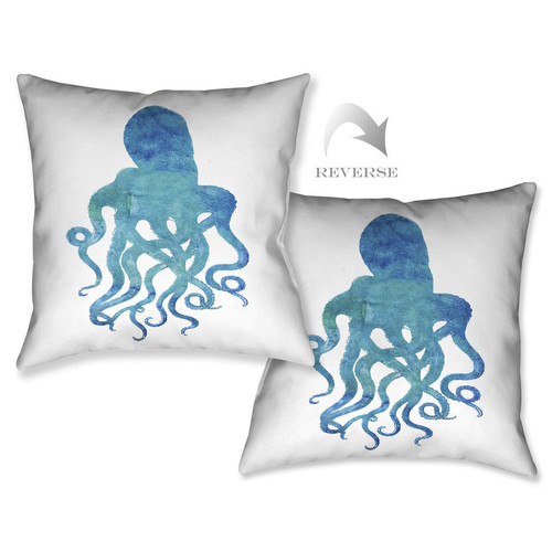 Blue Octopus Pillow