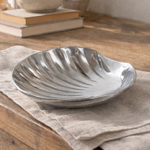 Baroque Pewter Shell Tray IV