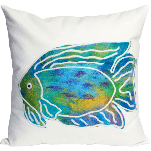 Boho Fishin' Square Indoor/Outdoor Pillow