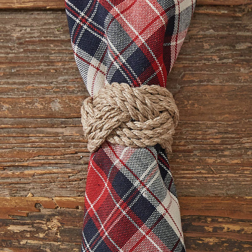 Braided Jute Rope Napkin Rings - Set of 4