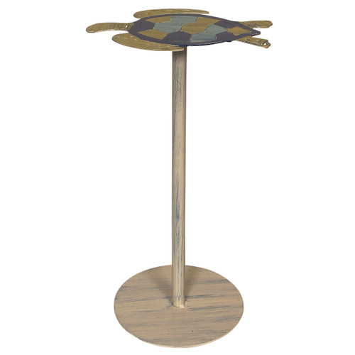 Bright Metal Turtle Drink Table