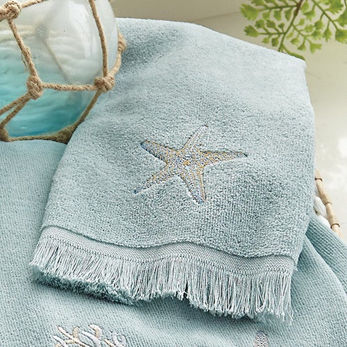 Tranquil Sea Fingertip Towel - Mineral