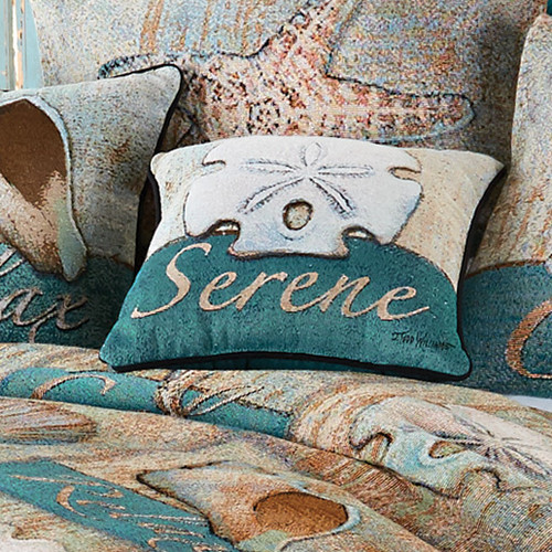 Calming Coastal Serene Accent Pillow