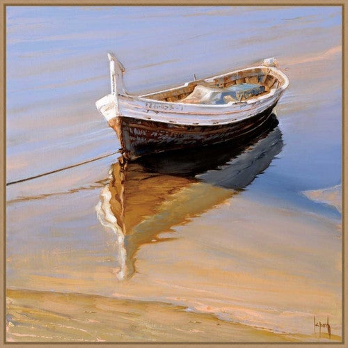 Canoe Reflection Canvas Art