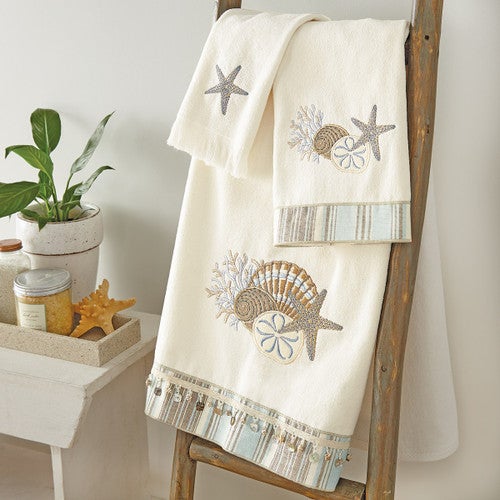 Tranquil Sea White Towel Collection