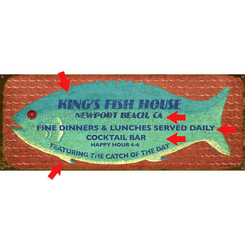 Catch of the Day Personalized Sign - 44 x 17