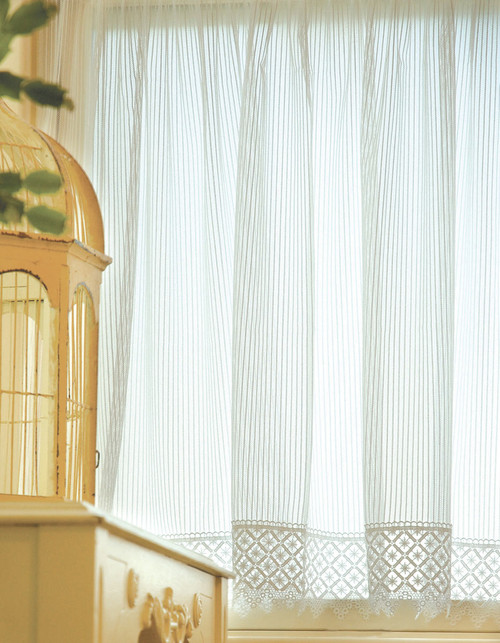 Chelsea Flax Lace Window Panel - 48 x 63