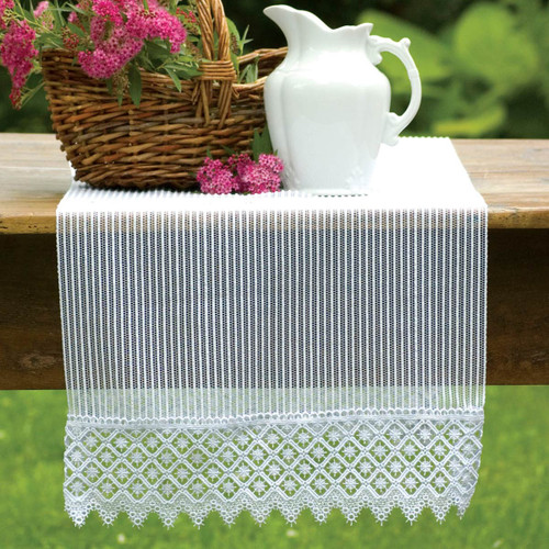 Chelsea White Lace Runner - 14 x 72