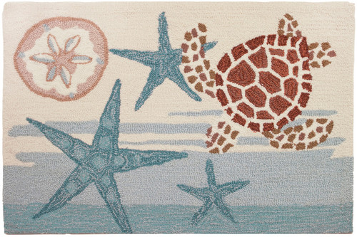 Deep Ocean Turtle Accent Rug