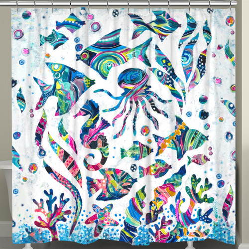Colorful Coastal Shower Curtain