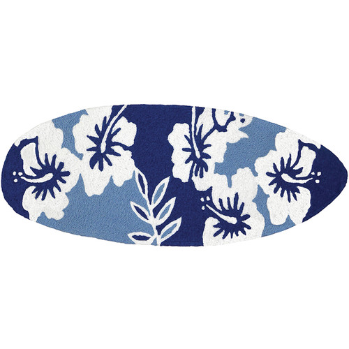 Cool Hibiscus Surfboard Indoor/Outdoor Rug