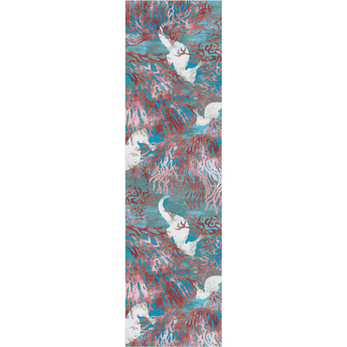 Coral Seahorse Rug - 2 x 8