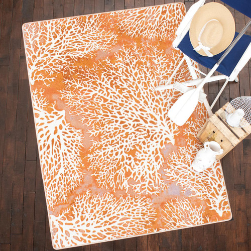Coral Sherbet  Rug - 5 x 8