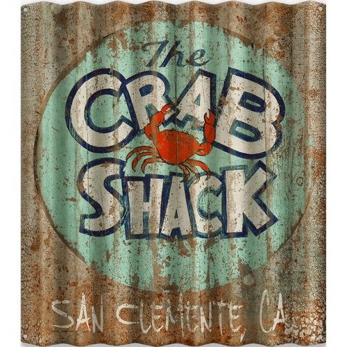 Crab Shack Personalized Corrugated Metal Sign