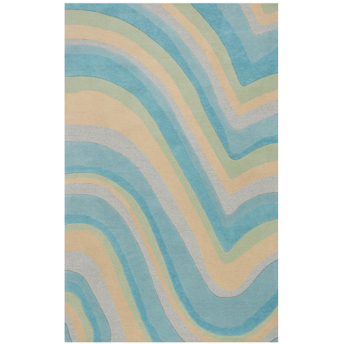 Currents Blue Rug - 8 x 11