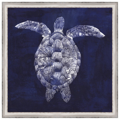 Custom Sea Turtle Shadow I Framed Canvas