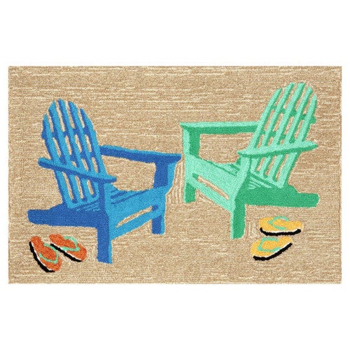 Colorful Beach Chairs Rug Collection
