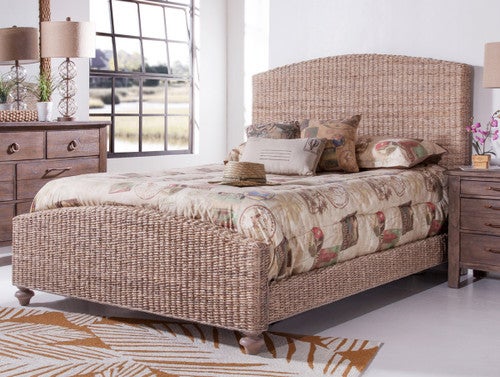 Driftwood Complete Gray Woven Bed - Queen