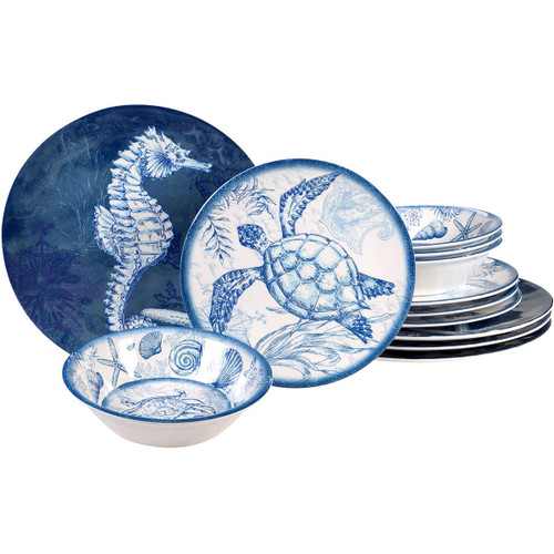 Fathoms 12-Piece Dinnerware Set