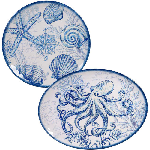 Fathoms 2-Piece Platter Set