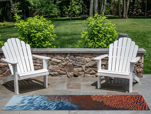 Fire Coral Indoor/Outdoor Rug - 2 x 8