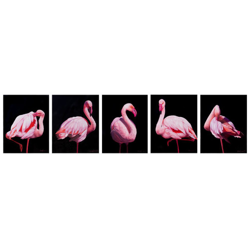 Flamingo Prints - Set of 5