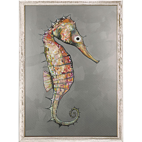 Floating Seahorse Mini Framed Canvas
