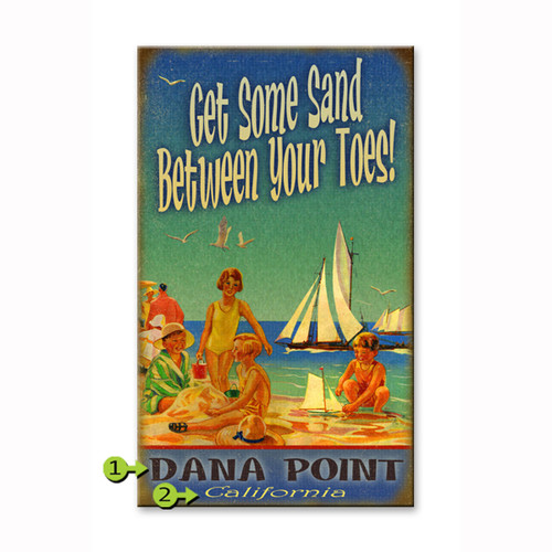 Get Some Sand Between Your Toes Personalized Sign - 23 x 39