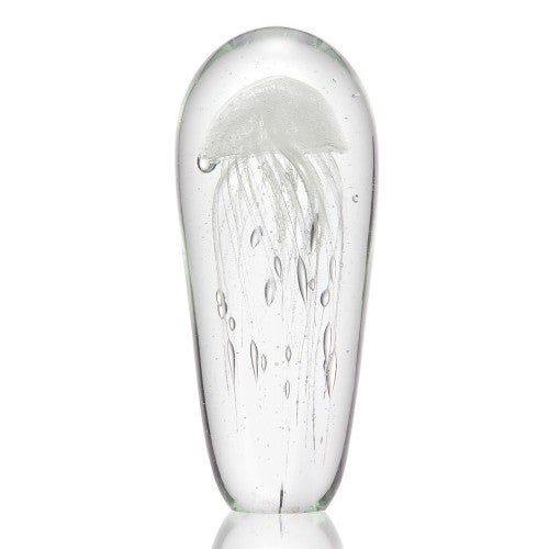 Glow in the Dark Translucent Jellyfish Art Glass Statue