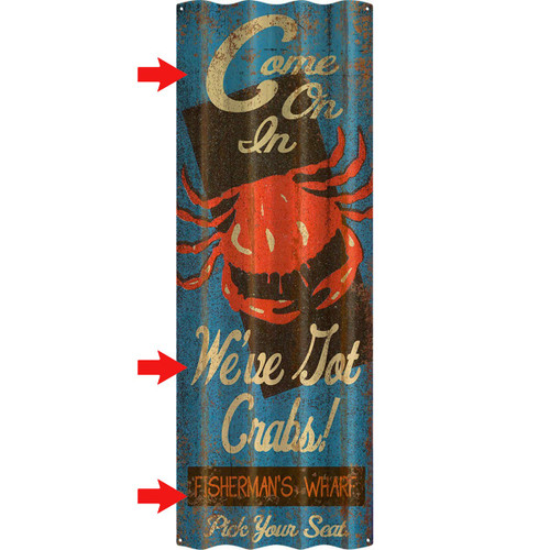 Got Crabs Personalized Corrugated Metal Sign